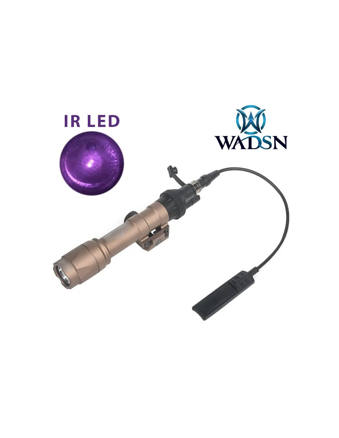 LINTERNA TÁCTICA M600C LUZ BLANCA E INFRARROJA Tan