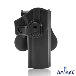 Funda AMOMAX P320 Negra | Compatible M17 con Bloqueo Rápido