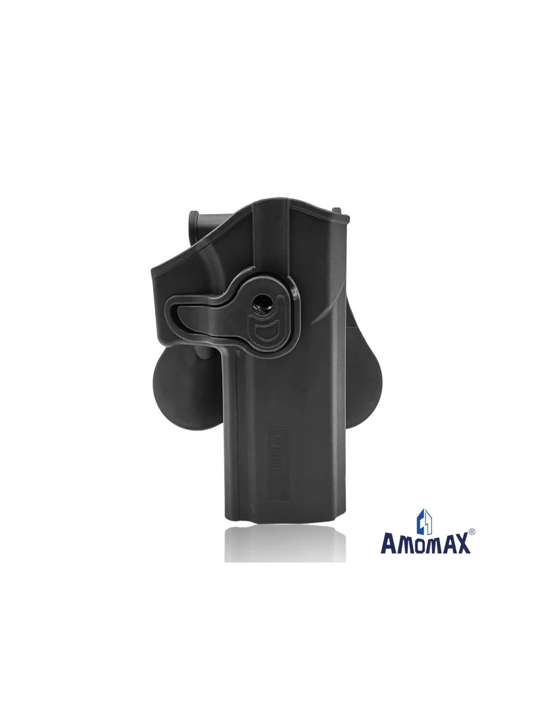FUNDA RÍGIDA PARA RÉPLICA DE PISTOLA TIPO P320 CON BLOQUEO AUTOMÁTICO Y GIRO 360