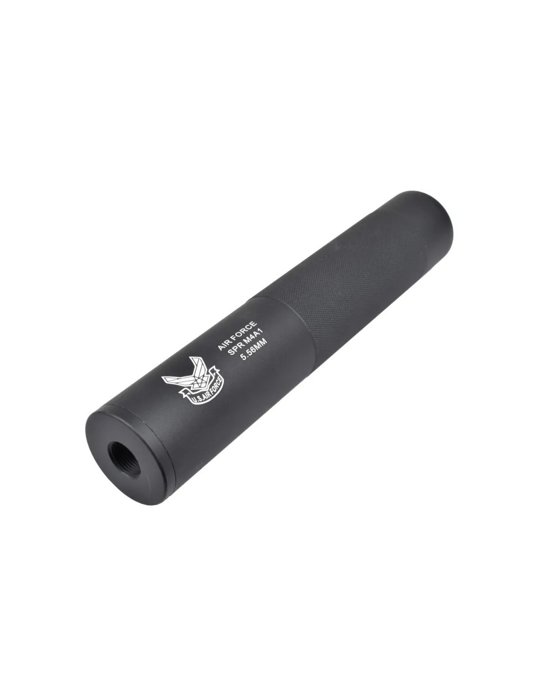 SILENCIADOR 190 mm x 35 mm TIPO B ROSCA DOBLE 14 mm ALUMINIO