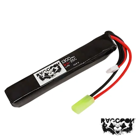 Batería LiPo 11.1V 1300mAh 25C Raccoon | AirsoftYecla