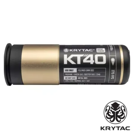 KT40 Granada de Gas Krytac 40 mm – Alta presión y reutilizable AirsoftYecla.es
