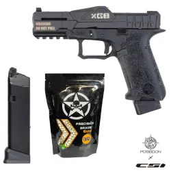 PACK COMPLETO PISTOLA POSEIDON MIX SERIES P1-BB GBB