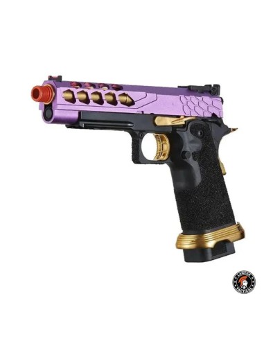 pistola-airsoft-gbb-stryk-hi-capa-5-1-violeta-dorada-lancer-tactical-vista-lateral