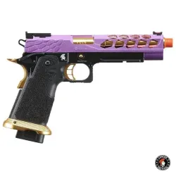 Pistola Airsoft Stryk Hi-Capa 5.1 Violeta y Dorada GBB