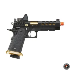 Pistola Airsoft HERACLES Hi-Capa 5.1 Negra/Dorada con RMR