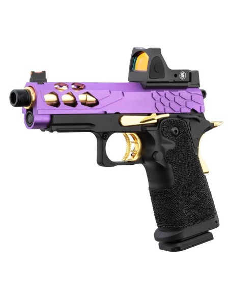 pistola-airsoft-gbb-stryk-hi-capa-43-violeta-oro-lancer-tactical-frontal