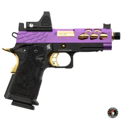 Pistola Airsoft Stryk Hi-Capa 4.3 Violeta/Oro con RMR