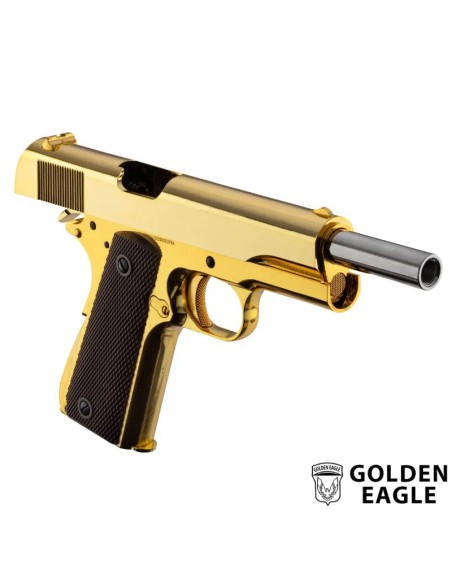 pistola-airsoft-gbb-1911-gold-golden-eagle-mango-texturizado