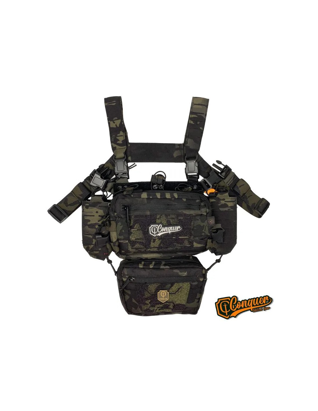 PECHERA TÁCTICA CON PANEL PARA 6 CARGADORES BOLSA INFERIOR DDU Y MOLLE