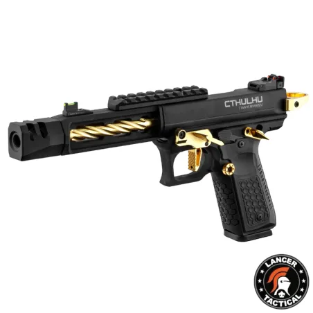 pistola-airsoft-gbb-cthulhu-lancer-tactical-negra-oro-vista-frontal