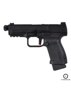 pistola-airsoft-cybergun-canik-tp9-elite-combat-gbb-dark-earth-en-accion 2