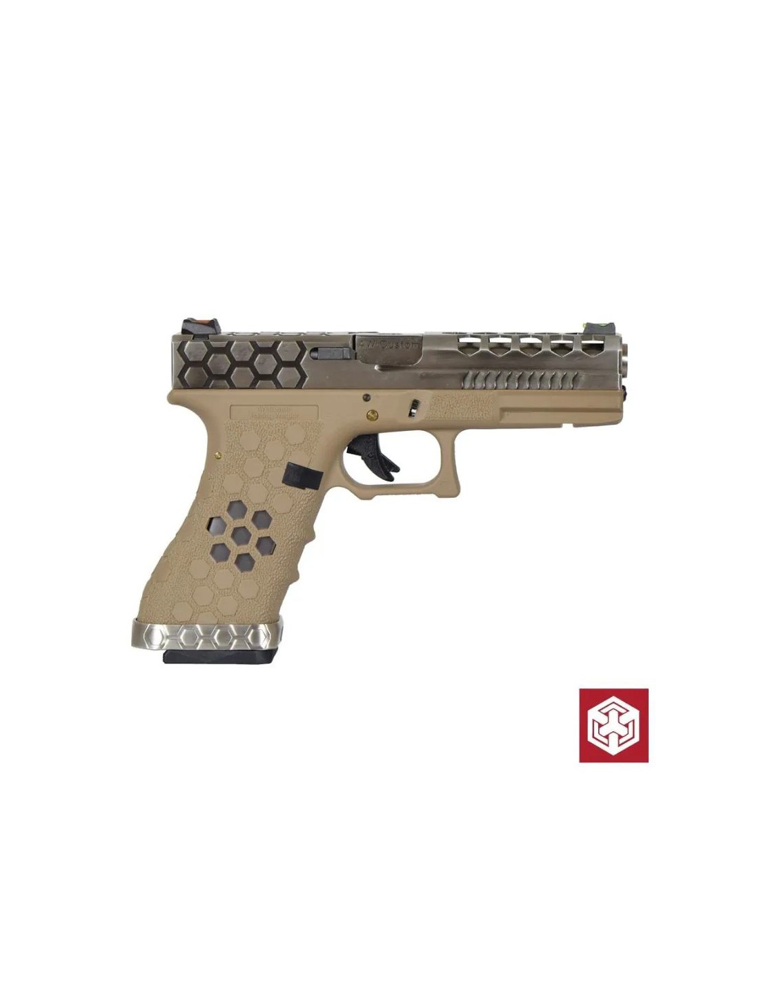 Glock 17 Corte Hexagonal Tan