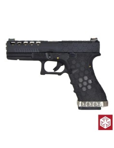 pistola-aw-custom-g17-hex-cut-gbb-accionamiento-detalle-tan-black 2