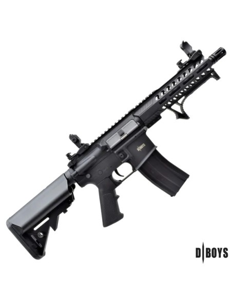 rifle-electrico-dboys-m4-8-polímero-negro-vista-frontal