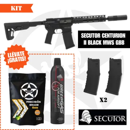Kit Secutor Centurion II MWS GBB + Cargadores y Regalos | Airsoft Yecla