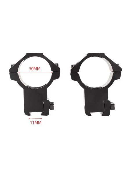 Montura 11mm para Visor 30mm Aluminio | AirsoftYecla
