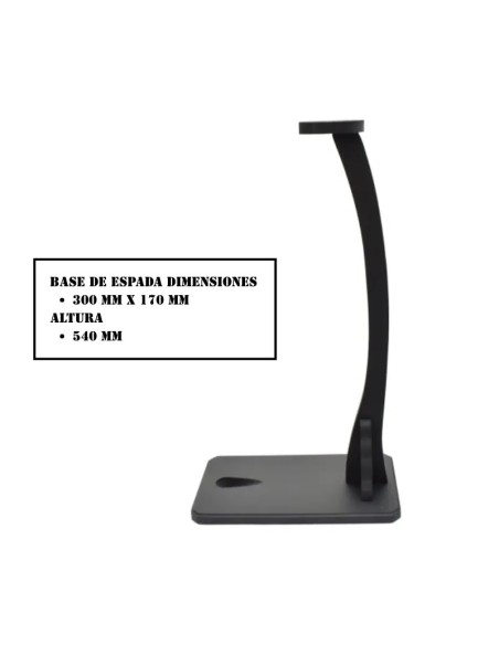 Soporte de mesa de madera para espada negra | Airsoft Yecla