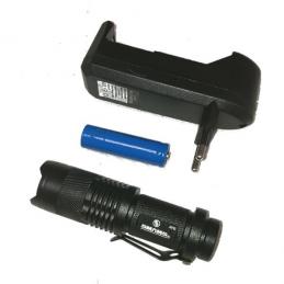 Mini lampe de poche ultrafire avec batterie et chargeur