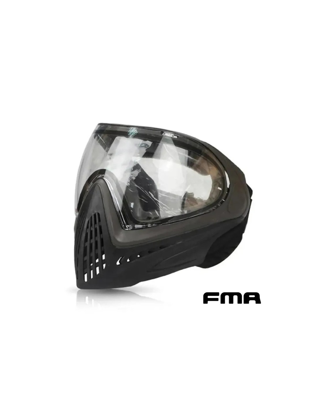 Máscara facial completa doble lente antivaho policarbonato acolchada ventilada