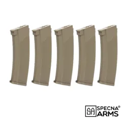 Juego 5 Cargadores Hi-Cap 380 BBs Specna Arms Serie J Tan | Airsoft Yecla