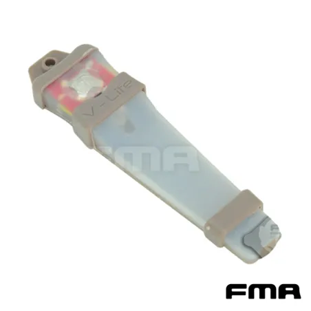 Luz Táctica FMA Velcro Roja Estilo V | Airsoft Yecla