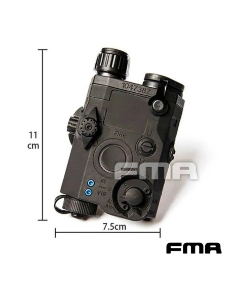 Láser Rojo FMA PEQ-15 Negro | Airsoft Yecla