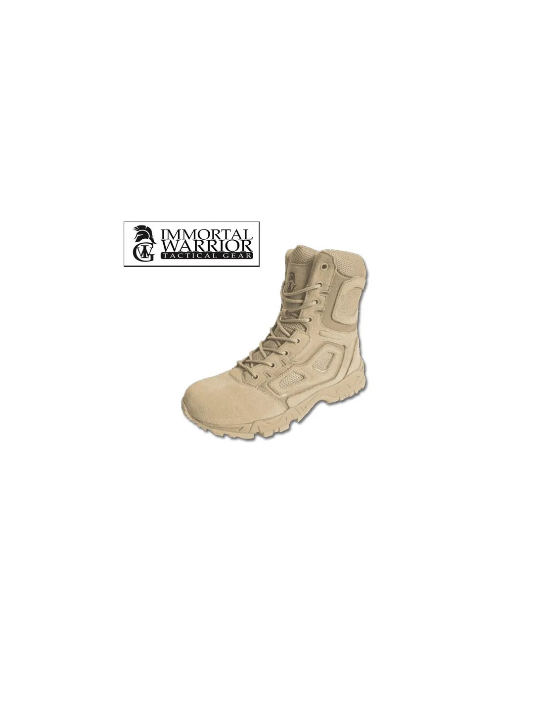 Bota táctica 8 pulgadas cuero sintético y textil plantilla Ortholite suela EVA antideslizante