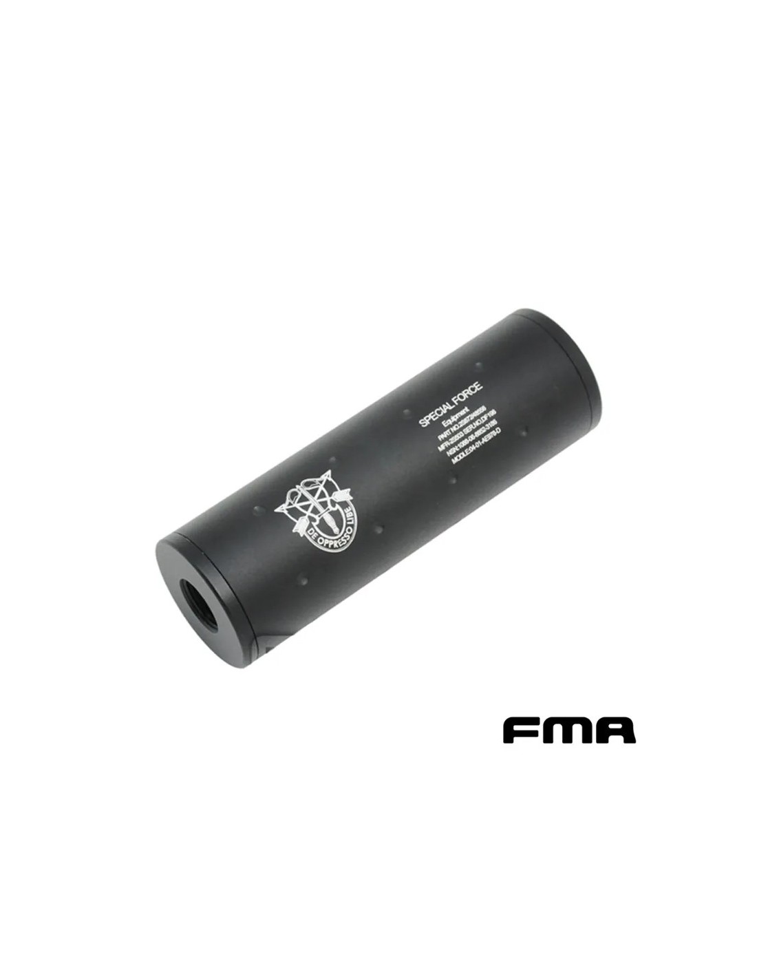 SILENCIADOR 107MM FUERZAS ESPECIALES ALUMINIO ROSCA 14MM ANTIHORARIO