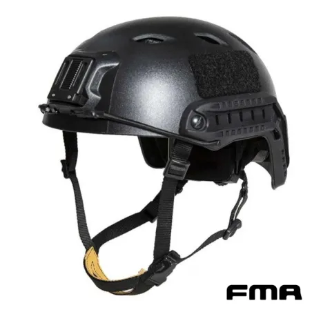 Casco FMA ACH BJ Negro con ARC y OCC-DIAL | Airsoft Yecla