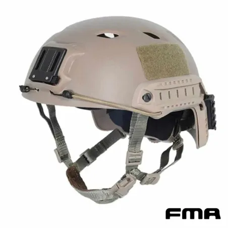 Casco FMA ACH BJ Tan con ARC y OCC-DIAL | Airsoft Yecla