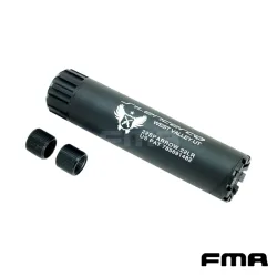 Silenciador FMA SilencerCo W.A.U 145mm Negro | Airsoft Yecla