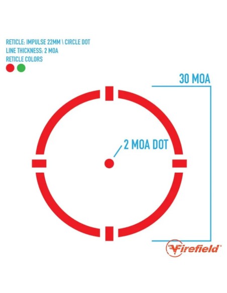 Punto Rojo Firefield Impulse 1x22 Láser Rojo | Airsoft Yecla
