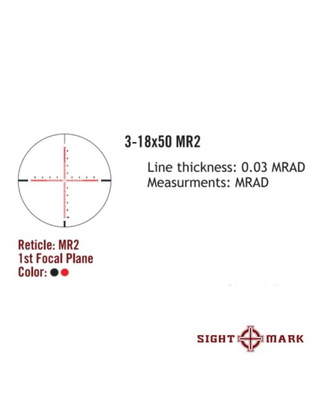 Visor Presidio 3-18x50 MR2 FFP Sightmark | Airsoft Yecla