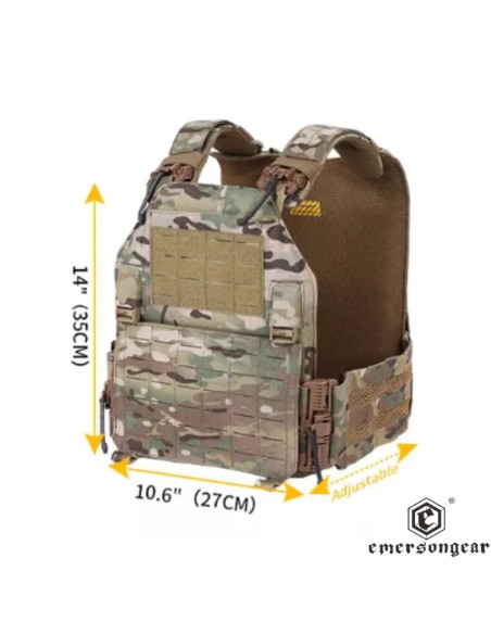 Chaleco LAVC Assault ROC Plate Carrier Negro | Airsoft Yecla