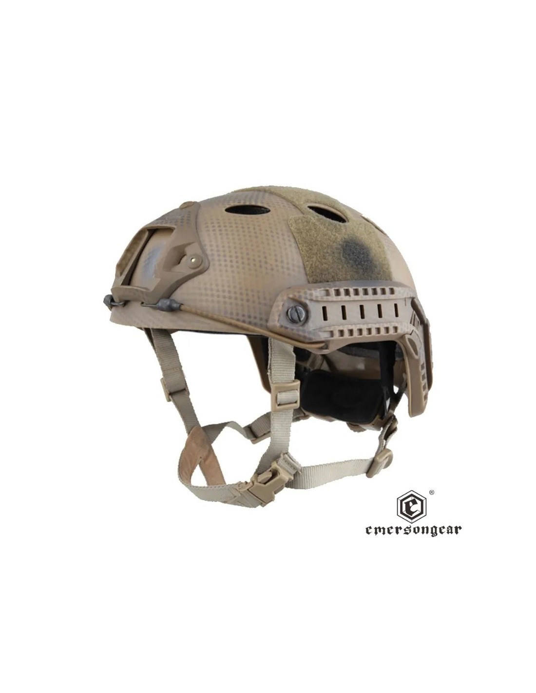 Casco táctico FAST PJ tipo SEAL con soporte para visor de visión nocturna y monturas laterales
