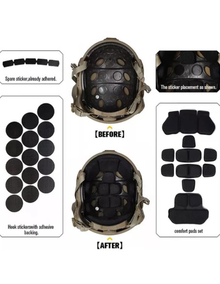 Casco FAST SF Super High Cut Negro EmersonGear | Airsoft Yecla