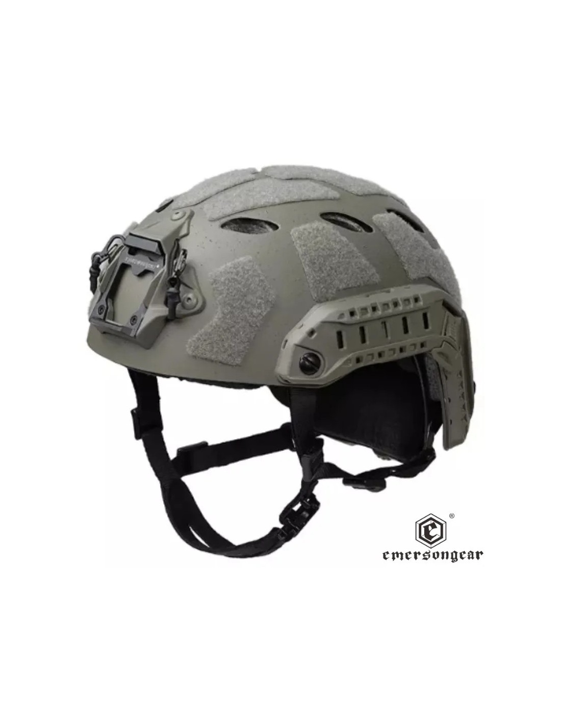 CASCO CORTE ULTRA ALTO CON SOPORTE FRONTAL PARA VISIÓN NOCTURNA Y AJUSTE RÁPIDO BOSCOSO