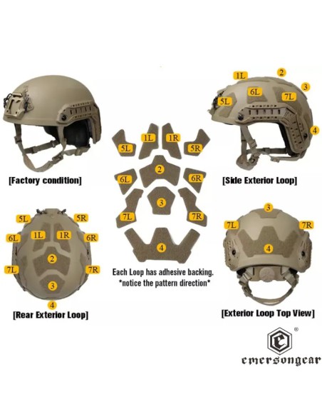 Casco FAST SF Super High Cut Tan EmersonGear | Airsoft Yecla