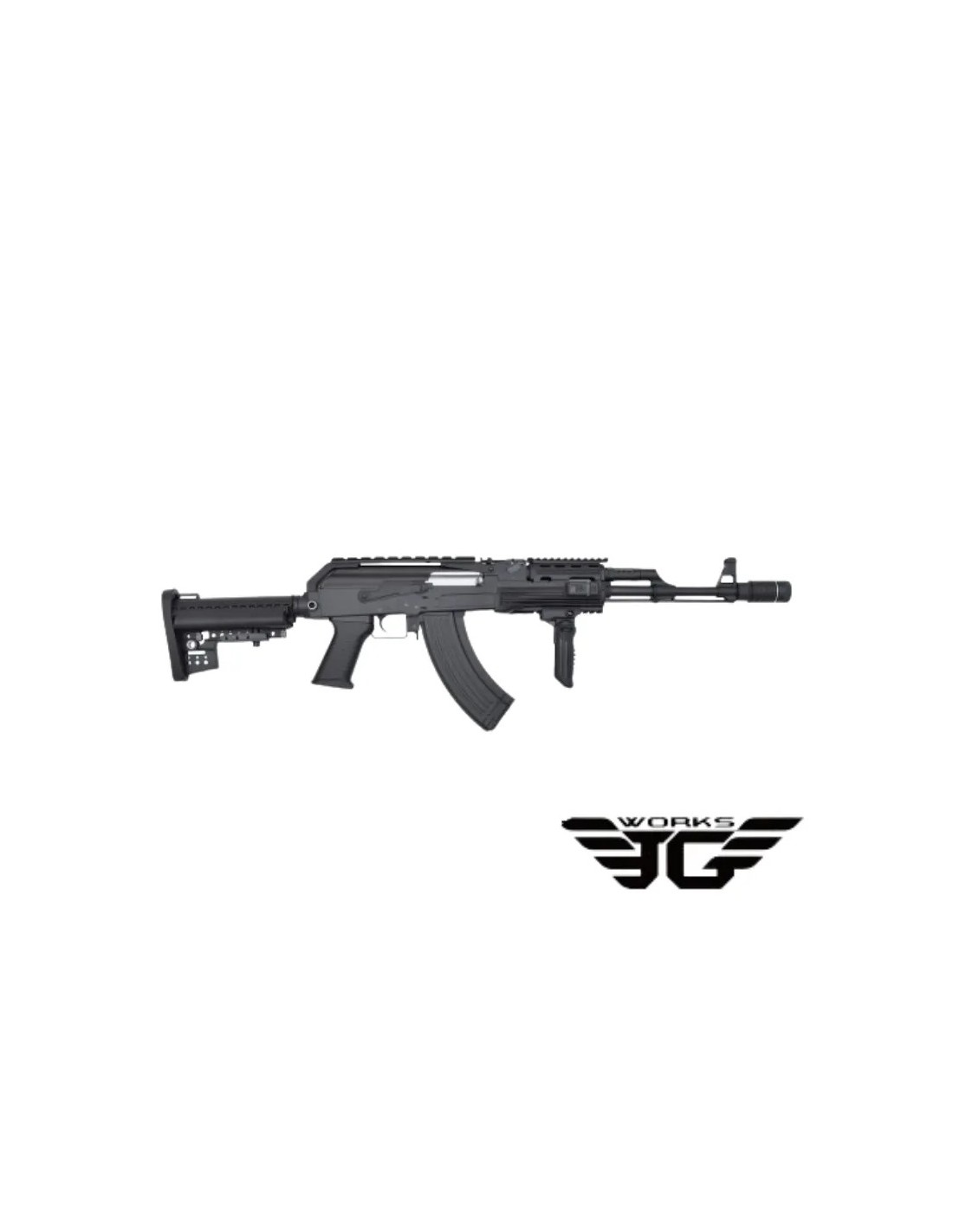 AK47 Culata Retráctil Empuñadura Desmontable Cargador 190 Bolas