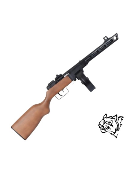 Snow Wolf PPSH-41 AEG madera real tambor 2000 | Airsoft Yecla