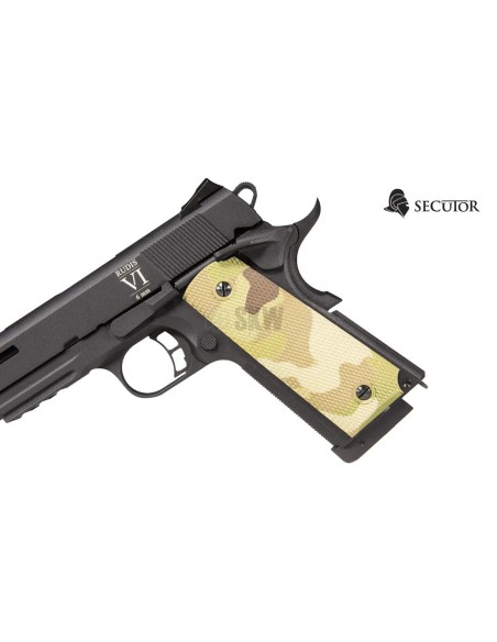 PISTOLA GAS Y CO2 RUDIS CUSTOM VI MULTICAM SECUTOR