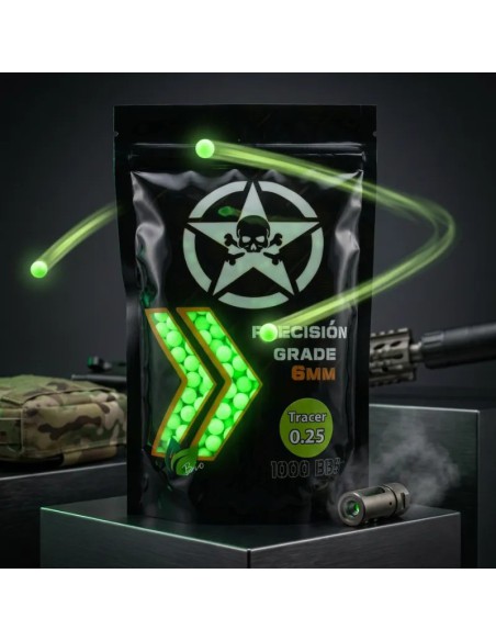 Bolas Trazadoras 0.25 Biodegradables - AirsoftYecla