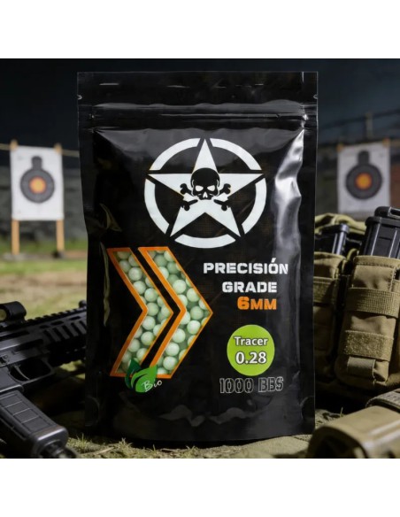 Bolas Trazadoras 0.28 Biodegradables 1000BBS - AirsoftYecla