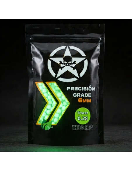 Bolas Trazadoras 0.28 Biodegradables 1000BBS - AirsoftYecla