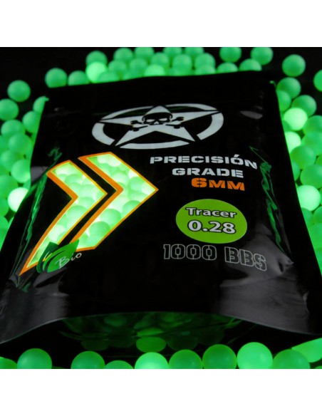 Bolas Trazadoras 0.28 Biodegradables 1000BBS - AirsoftYecla