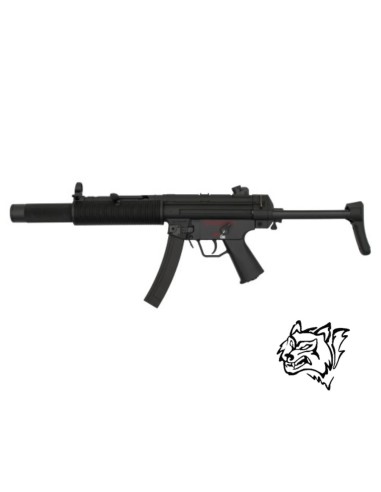 Subfusil Snow Wolf SW-057SP negro con silenciador | Airsoft Yecla