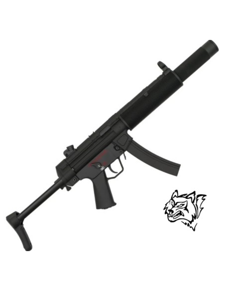 Subfusil Snow Wolf SW-057SP negro con silenciador | Airsoft Yecla