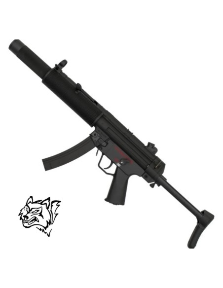 Subfusil Snow Wolf SW-057SP negro con silenciador | Airsoft Yecla
