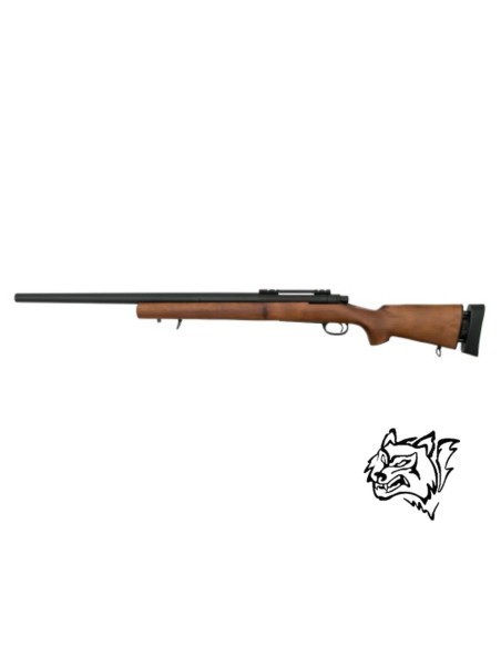 Rifle francotirador Snow Wolf M24 madera real | Airsoft Yecla